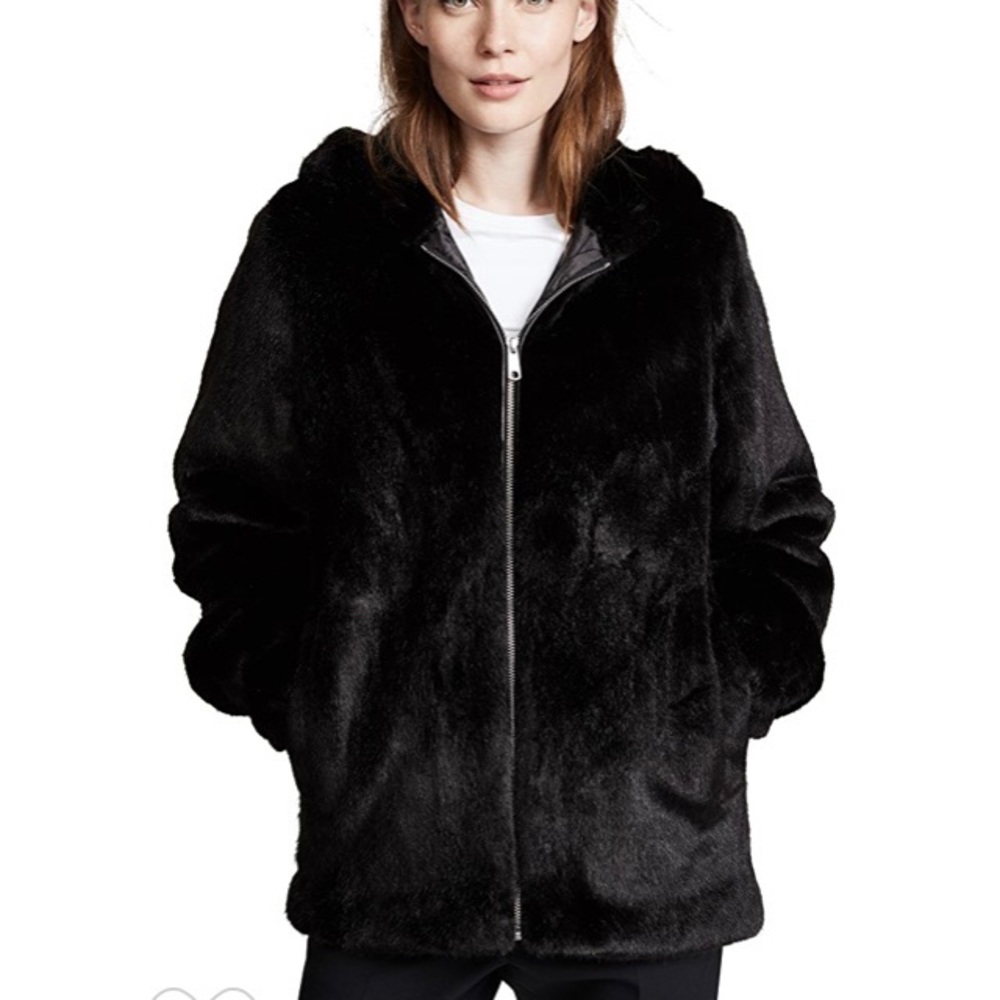 HELMUT LANG Oversized Faux Mink Bomber NWT [Med]